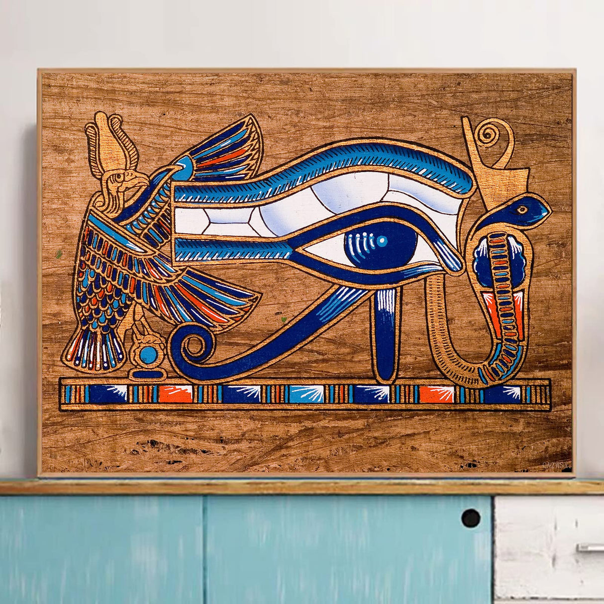 QAZWSX Ancient Egypt Eye of Horus 5D DIY Diamond Art Painting Kits Full Drill Round Rhinestone Diamond Embroidery Cross Stitch Painting Craft Canvas Wall Decor 30x40 cm QAZWSX