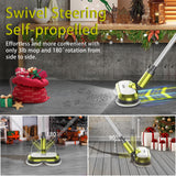 Cordless Electric Mop, Electric Spin Mop with LED Headlight and Water Spray, Up to 60 mins Powerful Floor Cleaner with 300ml Water Tank & Detachable Battery, Super Quiet Cleaning & Waxing VMAI