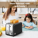 YSSOA 2-Slice Toaster, 5 Browning Setting and 3 Function: Bagel/Defrost/Cancel, Toaster with Extra Wide Slot & Removable Crumb Tray, Black YSSOA
