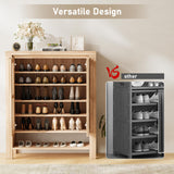 INNOD 43" Tall Shoe Storage Cabinet with Doors, 8-Tier Entryway Shoe Cabinet with Adjustable Shelves, Modern Freestanding Shoes Rack Organizer Cabinet for Entryway Hallway Front Door INNOD