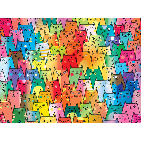 RoseArt - Rose - Cute Colorful Cats - 1000 Piece Jigsaw Puzzle for Adults RoseArt