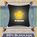ShadeMart Heavy Duty 15' x 30' Black Sun Shade Rectangle Shade Sail Super Ring Canopy Awning Shades for Patio Carport Yard UV Blockage Commercial Grade 260 GSM, We Custom Size ShadeMart