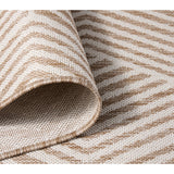 Nicole Miller New York Patio Country Ombre Geo Indoor Outdoor Area Rug, UV Fade Resistant, Low Pile, Beige/Cream, 6'6"x9'2" Nicole Miller New York