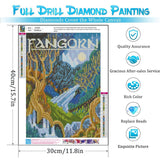 6Packs Ring Art Diamond Art Kits for Adults,Abstract Landscape Diamond Painting Kits,DIY 5D Fairy Dust Diamond Art Painting Kits,Magic Castle Gem Art Painting Kits for Home Wall Decor 12x16inch Yijingtop