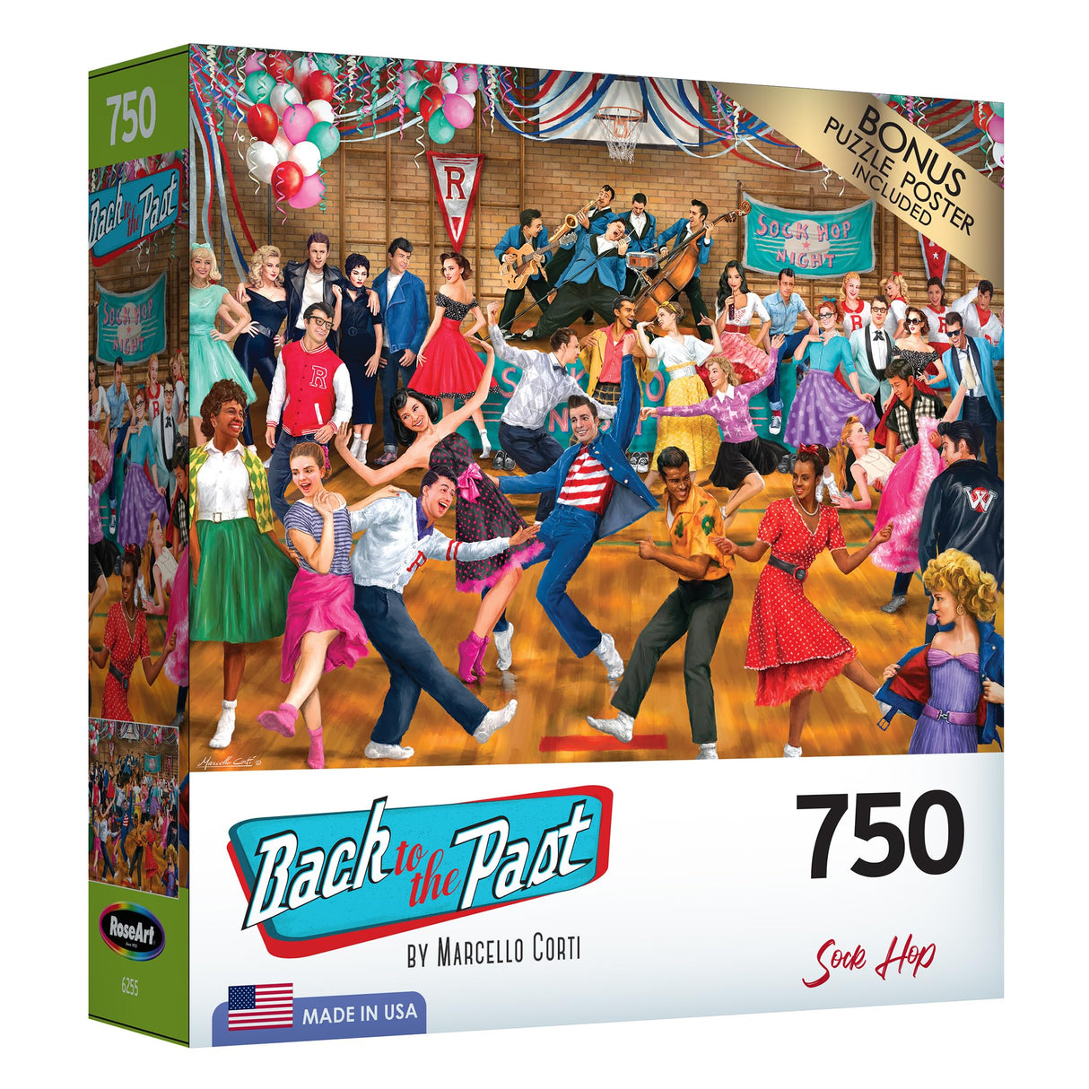 RoseArt - Back to The Past - Sock Hop - 750 Piece Jigsaw Puzzle for Adults RoseArt