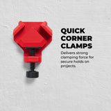 BUILDSOMETHING Quick Corner Clamps - Home Improvement Hand Tools - Adjustable Clamps for Woodworking & More - 4 Pack BUILDSOMETHING