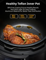 COMFEE’ 9-in-1 Electric Pressure Cooker, 14 Presets Instant Multi Cooker Olla de Presion Non-Stick Pot Yogurt Maker Rice Cooker Slow Cooker Sauté Steamer 6 Quarts Black COMFEE'