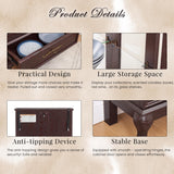 CKEASEAN Lighted Curio Cabinet, 52" H Glass Display Cabinet with Adjustable Shelves, China Cabinet with Tempered Glass Doors for Living Room, Light Blub Included (Dark Cherry) CKEASEAN