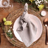 GENMOUS Woven Placemats Set of 10,12" Round Placemats Natural Water Hyacinth Boho Placemats,Farmhouse Rattan Chargers for Dinner Plates,Rustic Braided Wicker Table Mats for Dining Table,Home,Wedding GENMOUS & CO.