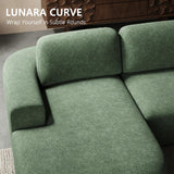 Dowinx 107'' Modular Sectional Sofa Couch with Chaise, No Assembly Required, Modern Woven-Textured Upholstery, Convertible L-Shaped Design for Living Room – Forest Green Dowinx