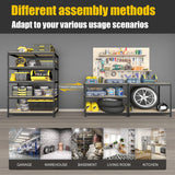 PrimeZone 40" W x 18" D x 71" H Heavy Duty Storage Shelves, 5 Tier Adjustable Garage Storage Shelving, Metal Shelving Unit Utility Rack Shelf for Warehouse Pantry Closet Kitchen, Black PrimeZone