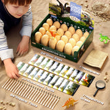Uregoio 24 Dinosaur Eggs Dig Kit Toys for Kids, Surprise Dinosaur Eggs Excavation Kit with Magnifier, Science STEM Christmas Birthday Easter Gifts for Boys Girls Age 3 4 5 6 7 8 9 10 + Years Old Uregoio