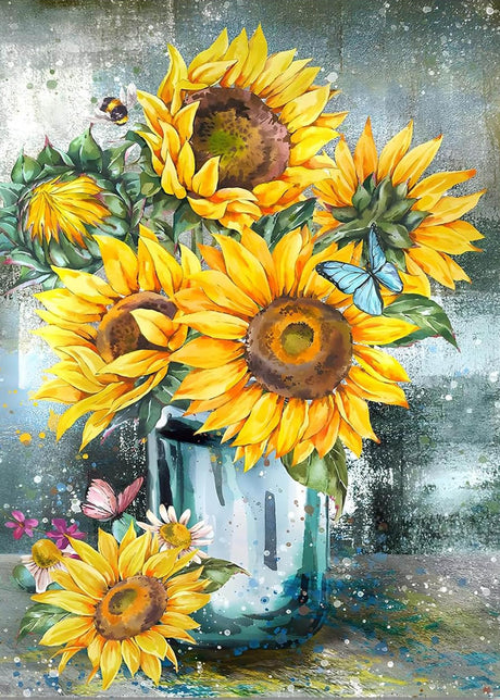 Legrace Sunflower Diamond Art Painting Kits for Adults - Full Drill Diamond Dots Paintings for Beginners, Round 5D Paint with Diamonds Pictures Gem Art Painting Kits DIY Adult Crafts Kits 12x16inch Legrace