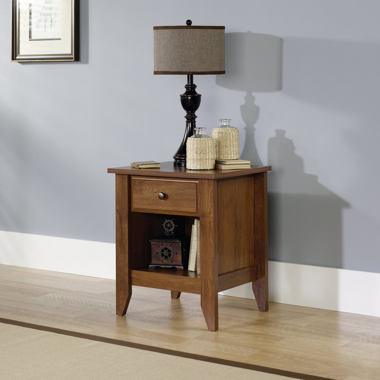 Sauder Shoal Creek Night Stand, Oiled Oak finish Sauder