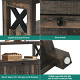 YITAHOME Shoe Cabinet with 2 Flip Drawers, Entryway Shoe Storage Cabinet with Open Shelves, Free Standing Hidden Shoe Rack Storage Organizer for Entryway/Hallway/Closet, Dark Rustic Oak YITAHOME