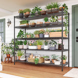 REIBII 55.5" W Storage Shelves 3200LBS Metal Shelving 5 Tier Wire Shelving Unit Garage Shelving Heavy Duty Metal Shelves for Storage Rack Commercial Adjustable Pantry Shelf, 55.5" W X 18''D X 71" H REIBII