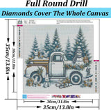 TCDZMYGS Christmas Diamond Art Kits for Adults - Truck Snowman Diamond Painting Kits for Adults,5D Round Full Drill Gem Art for Adults DIY Paint by Diamonds Dots for Home Wall Decor 13.8x13.8 inch TCDZMYGS