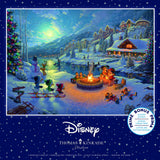 Ceaco - Thomas Kinkade - Disney Dreams Collection - Holiday - Mickey and Minnie Christmas Lodge - 1000 Piece Jigsaw Puzzle Ceaco