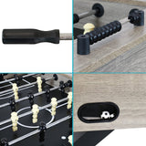 Sunnydaze Delano 54.5-Inch Indoor Foosball Table with Gray Distressed Wood Look Sunnydaze