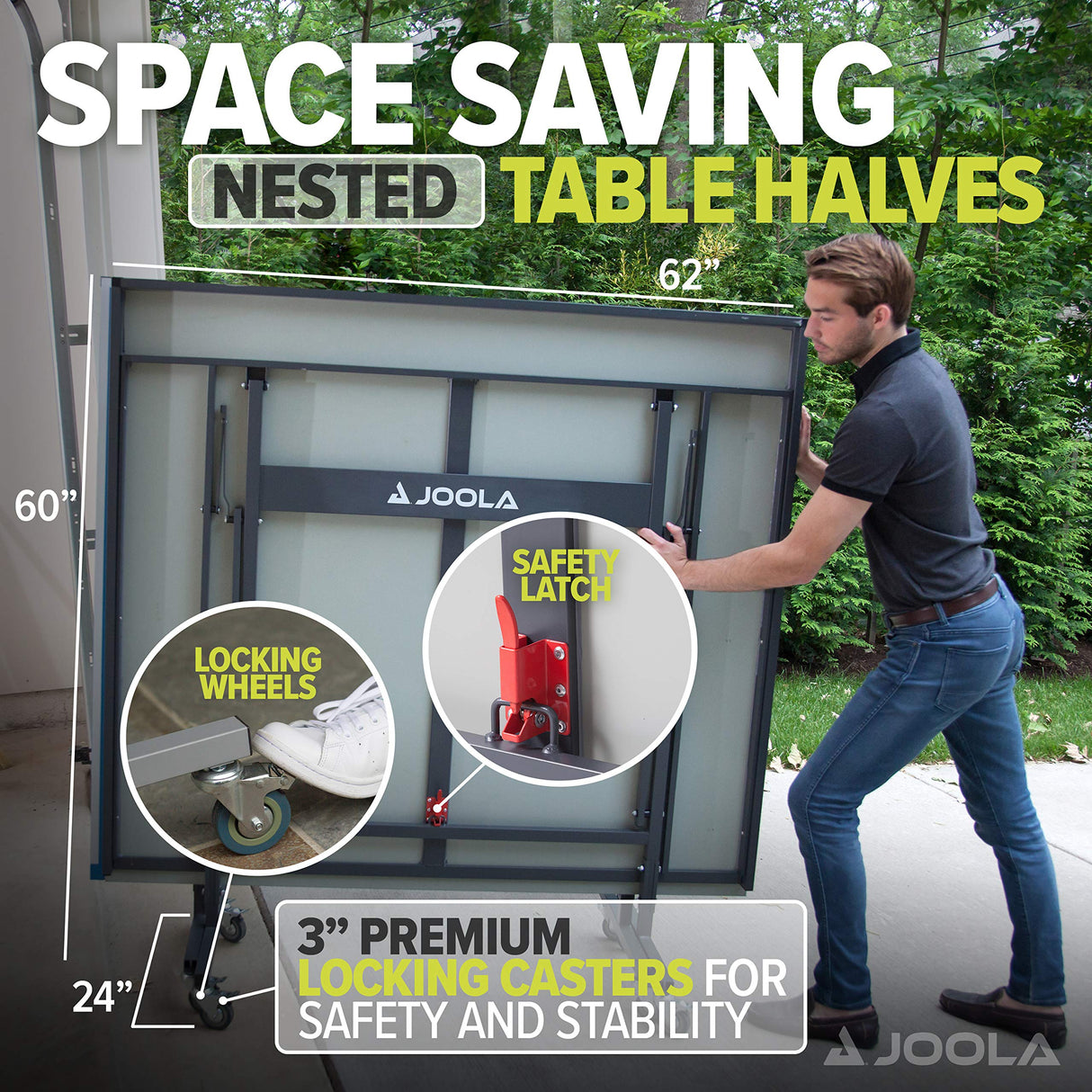 JOOLA Outdoor Table Tennis Table, Blue, Size: One size JOOLA