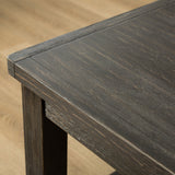Roundhill Furniture Leviton Wood Dining Set, Table with 6 Chairs, Gray Roundhill Furniture