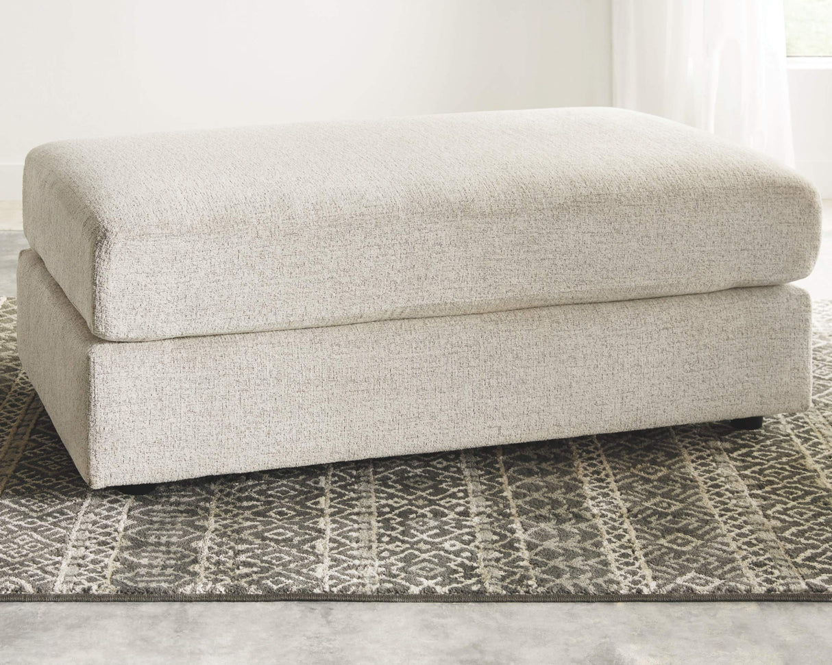 Signature Design by Ashley Soletren Contemporary Chenille Oversized Ottoman, Off-White Signature Design by Ashley