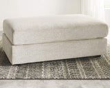 Signature Design by Ashley Soletren Contemporary Chenille Oversized Ottoman, Off-White Signature Design by Ashley