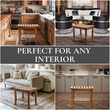 Teak shower bench with Storage Shelf, Shower Stool for Inside Shower, Waterproof Shower Bench Seat, Shower Chair for Inside Shower, Wood Bench, Bathroom Bench (Natural Color) Teak shower bench