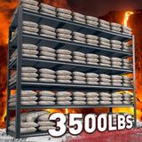 REIBII 84“H Garage Shelving Heavy Duty Storage Shelves 3500 LBS Adjustable Metal Shelving Uints and Storage for Garage,Warehouse,School,Commercial,Business, 60 "W x 24 "D x 84 "H REIBII