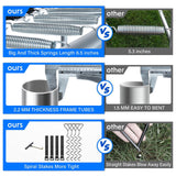 Simple Deluxe Trampoline for Kids with Safety Enclosure Net 12FT Wind Stakes Simple Deluxe 400LBS Weight Capacity Outdoor Backyards Trampolines with Non-Slip Ladder for Children Adults Family, Black Simple Deluxe