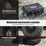 Kinghardcase Gun Safe Case for Pistol, TSA Combination Lockable Pistol Case Hard Shell Waterproof & Shock Proof, 10.6”*8.8”*4” Gun Lock Box for Travel Gun Case 9mm Kinghardcase