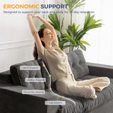 MAXYOYO 3 Seater Couch for Living Room, Boneless Couch with Tufted Cushion & Backrest, Upholstered Floor Sofa, Sofa in A Box, Dark Grey MAXYOYO