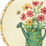 Dimensions 72-76319 Watering Can Counted Cross Stitch Kit for Beginners, 6" D, Multicolor, 5pcs Dimensions