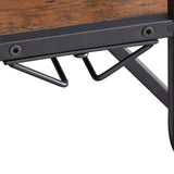 PAUKIN 5 Tier Freestanding Wine Rack with Hanging Wine Glass Holder and Organizer, Wine Storage Home Bar. 11 Bottle Wine Grill for Kitchen, Dining Room., Antique Brown. (Metal & Wood, Antique Brown) PAUKIN