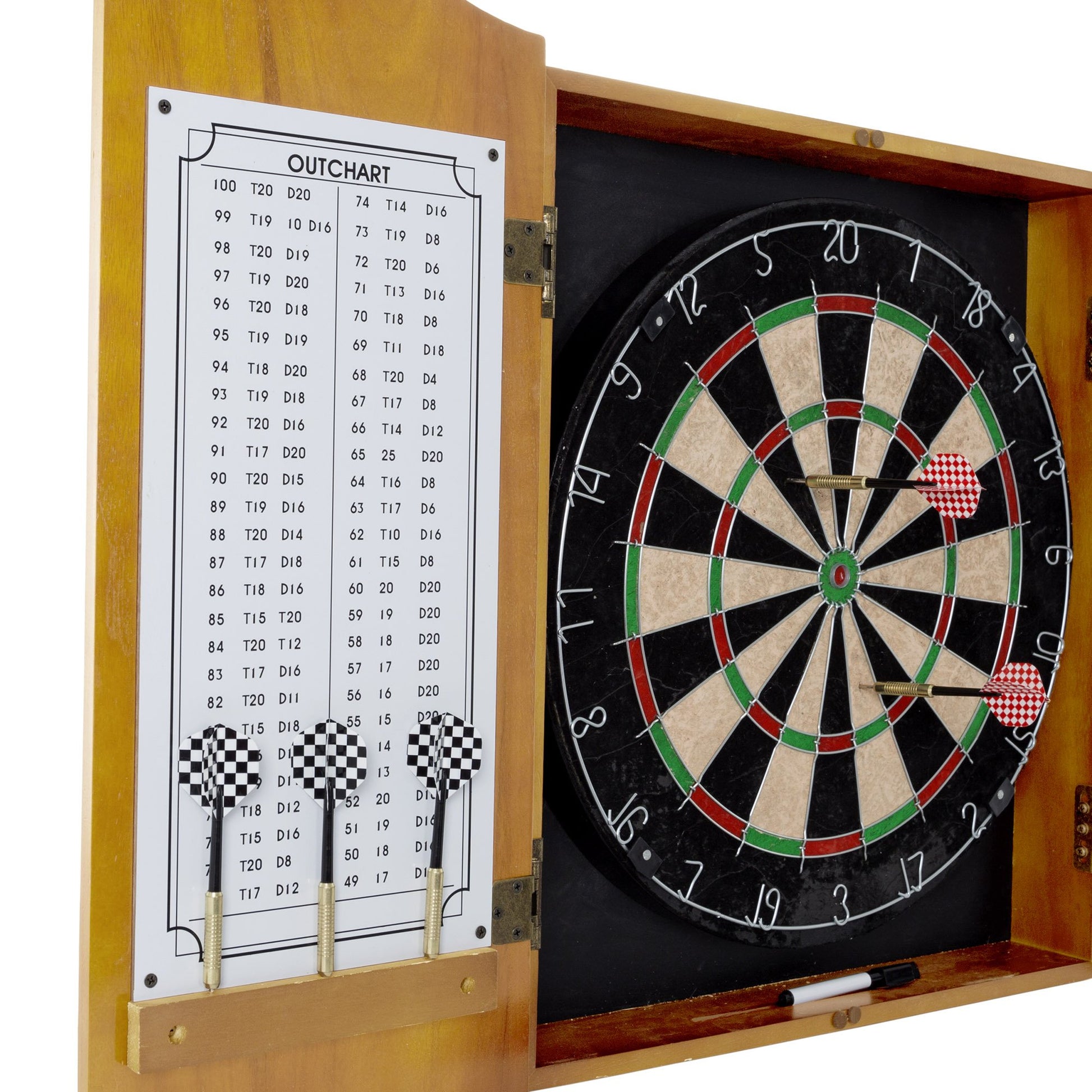 Trademark Gameroom Solid Wood Dart Cabinet Set Multi, 23.25x3x21.25 - WoodArtSupply