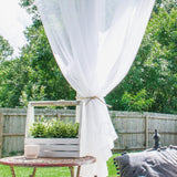 Awnmeow Outdoor Sheer Curtains for Patio Waterproof, 2 Panels Rod Pocket Indoor/Outdoor Voile White Sheer Curtain for Pergola, Porch, Cabana and Gazebo，52 x 84 Inch Awnmeow