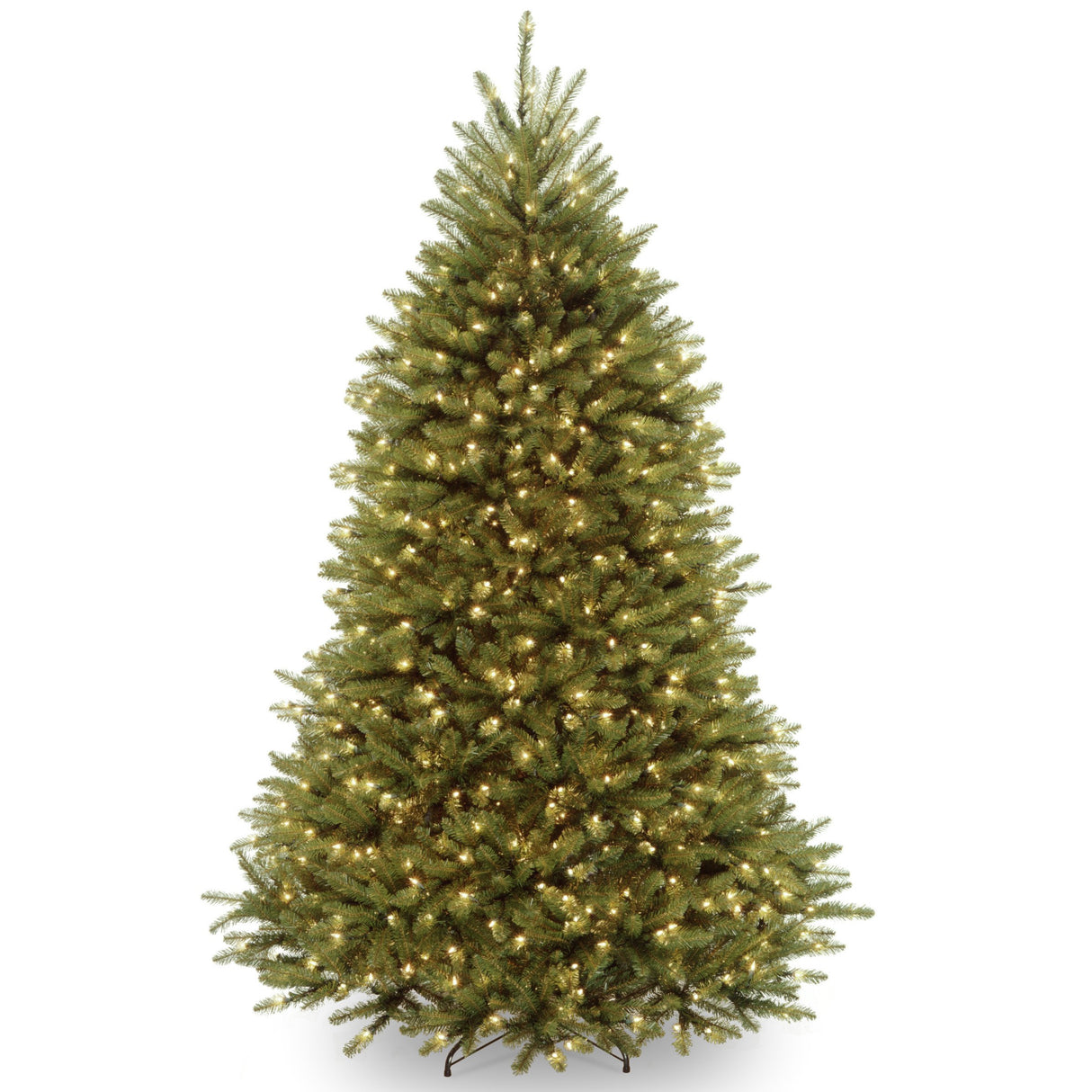 National Tree Company Pre-Lit Artificial Full Christmas Tree, Green, Dunhill Fir, White Lights, Includes Stand, 7.5 Feet National Tree Company