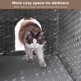 Cat Litter Box Enclosure with Litter Trapping Mat; Handwoven Plastic Rattan Cat House; No Installation Hidden Cat Washroom; Pet Crate for Balcony,Bedroom,Living Room Honiakaka