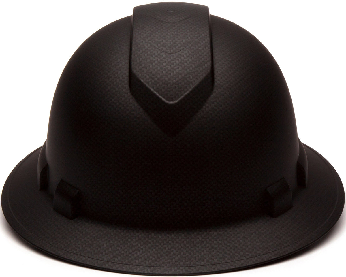 Pyramex Safety Ridgeline Full Brim Hard Hat, 4-Point Ratchet Suspension, Matte Black Graphite Pattern Pyramex Safety