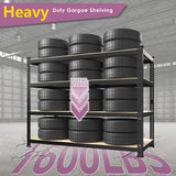 Prilinex Heavy Duty Storage Shelves 40" W x 20" D x 60" H - 4-Tier Adjustable Metal Garage Shelving Unit, Standing Utility Shelf Racks for Pantry Warehouse Kitchen, Black Prilinex