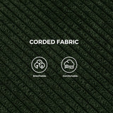 MAXYOYO Modern Accent Chair, Comfy Living Room Chair with Metal Frame Wooden Armrest, Upholstered Armchair with Soft Cushion for Bedroom Balcony Lounge Reading Room, Dark Green MAXYOYO