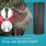 Pet & Garden Safeguard - 15.7IN x 32.8FT Roll - Black Plastic Netting, Multi-Use Decorative Fencing for Poultry, Dogs, Rabbits,Chicken and Snake Barrier ESSFF