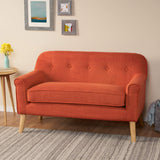 Christopher Knight Home Mariah Mid-Century Modern Loveseat, Muted Orange Christopher Knight Home