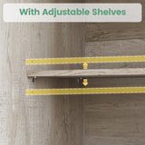 ANCTOR Kitchen Pantry Cabinet with LED Lights, 6 Barn Doors, 71.3" H ×39.4" W, Large Wooden Storage Cabinet with 12 Shelves, Freestanding Cupboard with Door Storage Rack for Dining Room, Rustic Maple ANCTOR