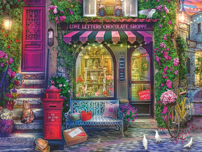 Ravensburger 17136 Love Letters Chocolate Shop 1500 Piece Jigsaw Puzzle for Adults & Kids Age 12 Years Up, Multicolour