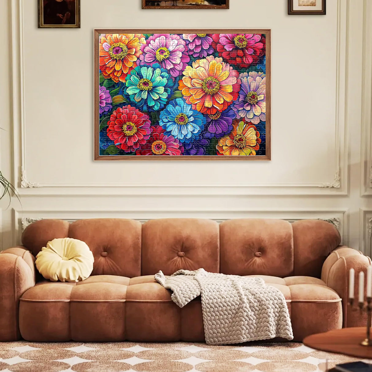 500 Piece Puzzle for Adults Puzzle Flowers, Recycled Cardboar Jigsaw Puzzles 500 Pieces Children Elderly, Family Activity Game Great Gift for Mom Dad Friend Difficult Puzzles Size 20.5 x 15 inches Biarek