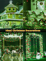 BrightChristmas 500 LED 164 FT Christmas Lights, Waterproof String Lights with Remote and Timer, Christmas Tree Lights with 8 Modes Dimmable, Fairy Lights for Holiday Decor (Red and Green) BrightChristmas