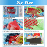 Upigi Moon Diamond Painting Kits for Adults,Moonlight Landscape DIY 5D Diamond Painting Kits for Beginners,Round Full Drill Gem Art Crafts Kit for Home Wall Decor 12 x 16 Inch Upigi