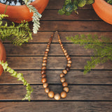 Nanalou Wooden Beads Necklace (Walnut) Nanalou