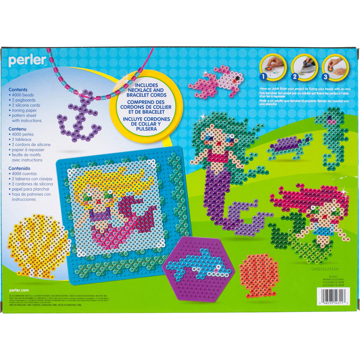 Perler Beads 3D Ocean and Mermaid Fuse Bead Kit, 4006pcs, 22 Projects Perler